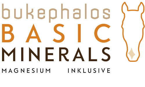 Logo des Produkts 'Basic Minerals' von Bukephalos Minerals – Hochwertige, bioverfügbare Mineralstoffmischung zur täglichen Versorgung von Pferden.