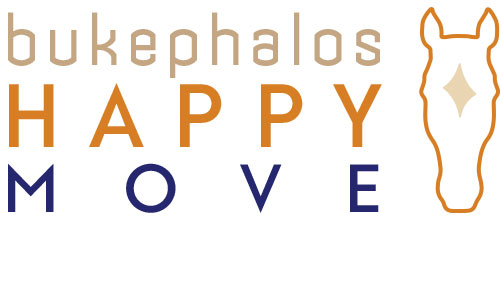 Logo des Produkts 'Happy Move' von Bukephalos Minerals – Ergänzungsfuttermittel zur Unterstützung von Gelenken, Sehnen und Bändern bei Pferden.