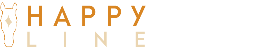 Logo der 'Happy Line' von Bukephalos Minerals – stilisierter Pferdekopf mit Stern, symbolisiert individuelle Ergänzungsfuttermittel für Pferde.