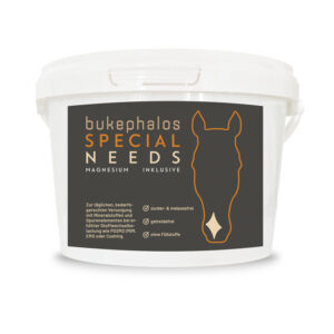 Eimer des Produktes Bukephalos' Special Needs' - Zur täglichen, bedarfsgerechten Versorgung mit Mineralstoffen und Spurenelementen für Stoffwechselerkrankte Pferde